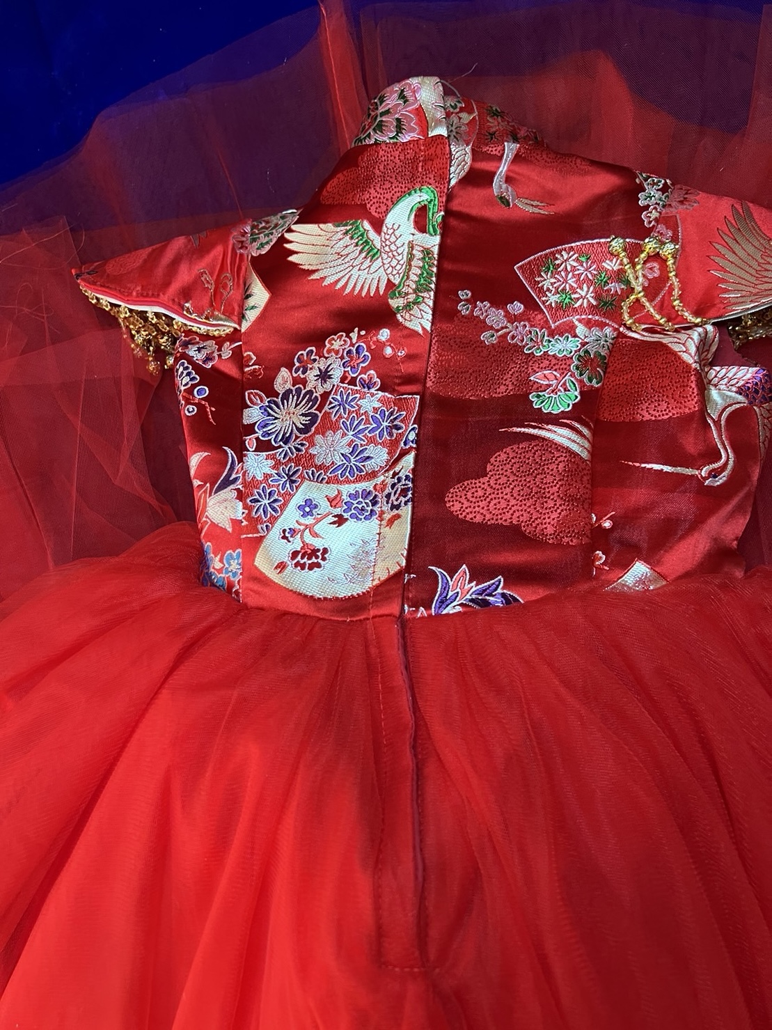 #ชุดเจ้าหญิงสีแดง . รหัส HI298 สินค้าพร้อมส่ง