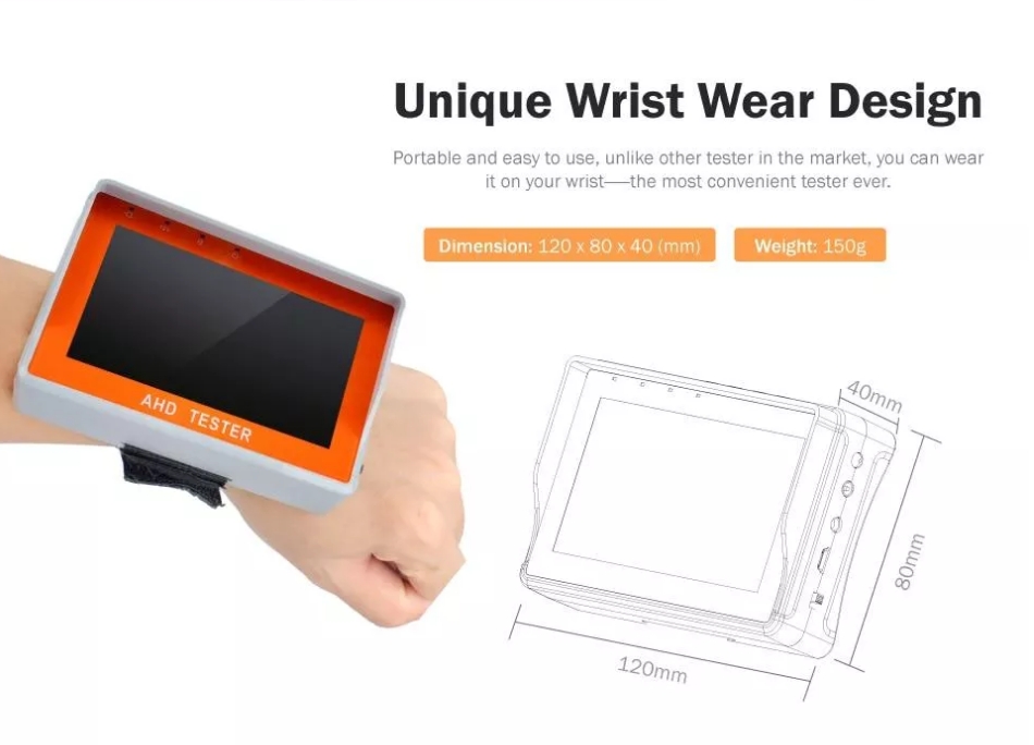 เครื่องวัดสัญญาณ กล้องวงจรปิด รองรับกล้อง HD, AHD, TVI, CVI, CVBS รองรับกล้อง 5 ล้าน CCTV TESTER
