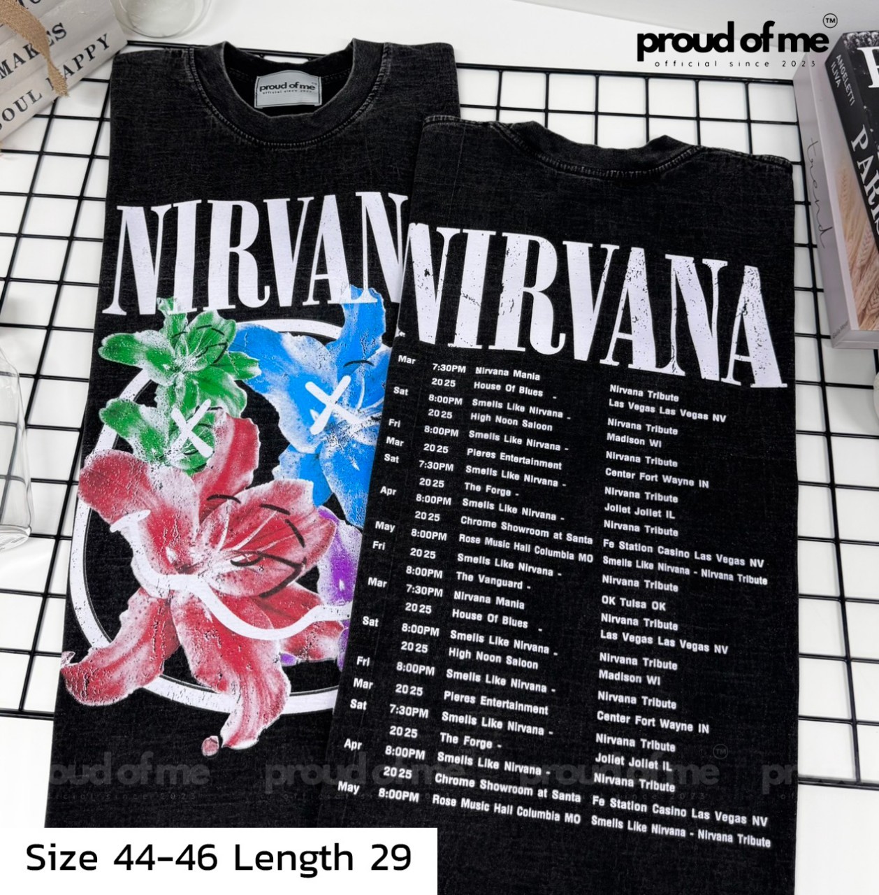 เสื้อยืดงานฟอกลาย NARVANA