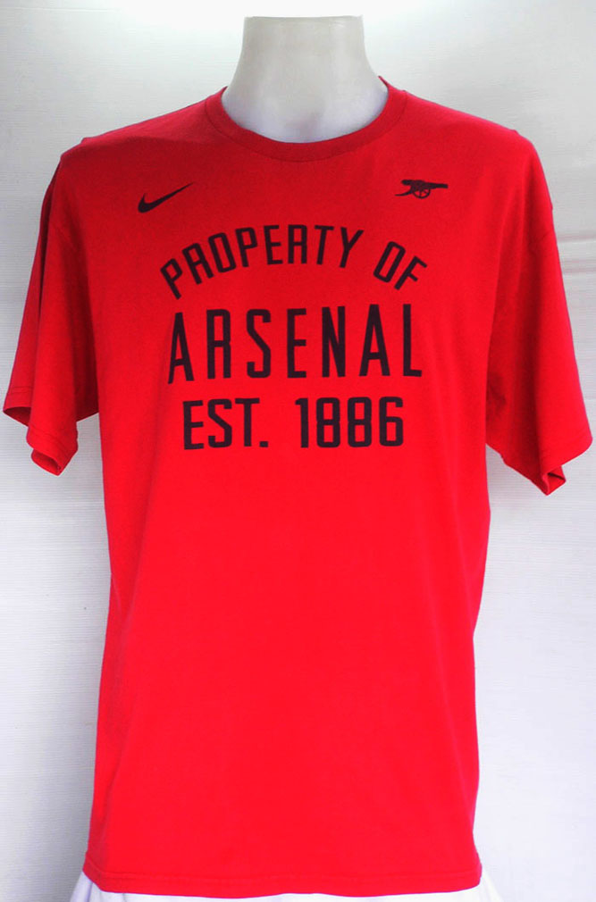 เสื้อยืดฟุตบอล NIKE ARSENAL ไซส์ L รอบอก 46 นิ้ว