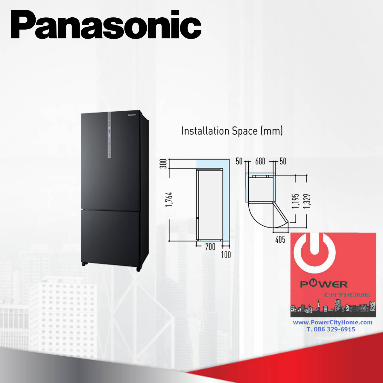 ตู้เย็น Panasonic 14.6 คิว Inverter รุ่น NR-BX468G