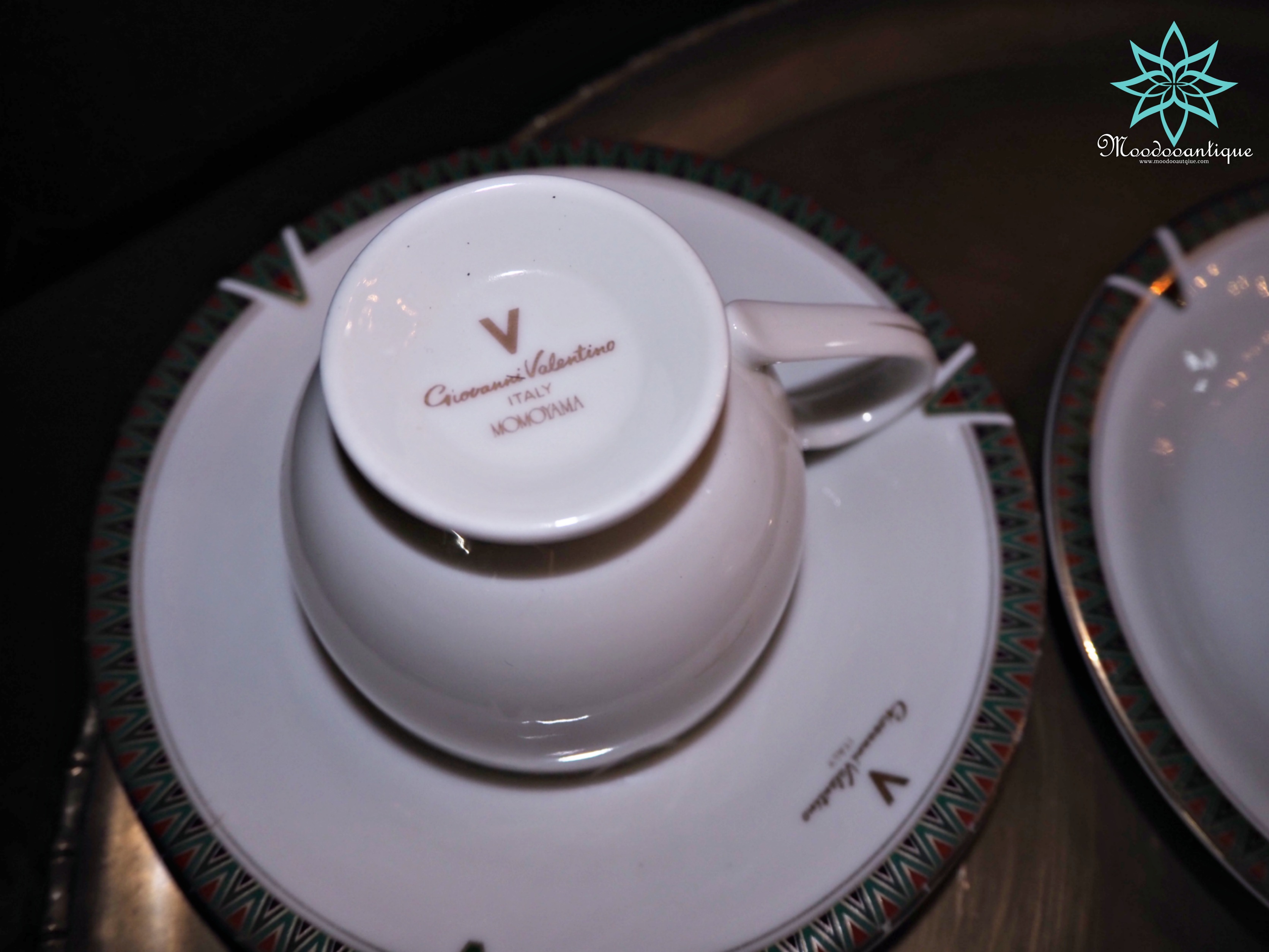 Giovanni valentino cup and saucer MOMOYAMA ITALY ถ้วยชาและจานรอง