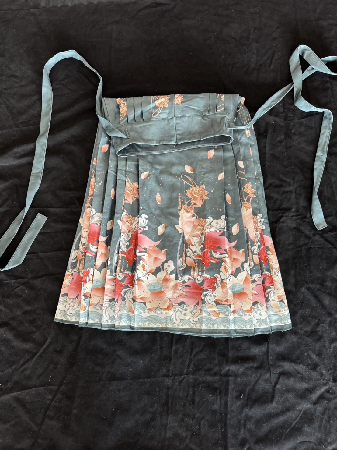 กระโปรงหม่าเมี่ยนยาว สีดำ #1