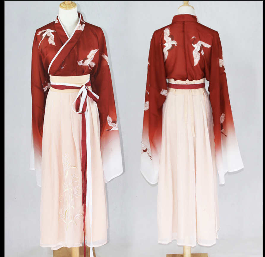 ชุดHUNFU รหัส TYD 54 สีไวท์แดง