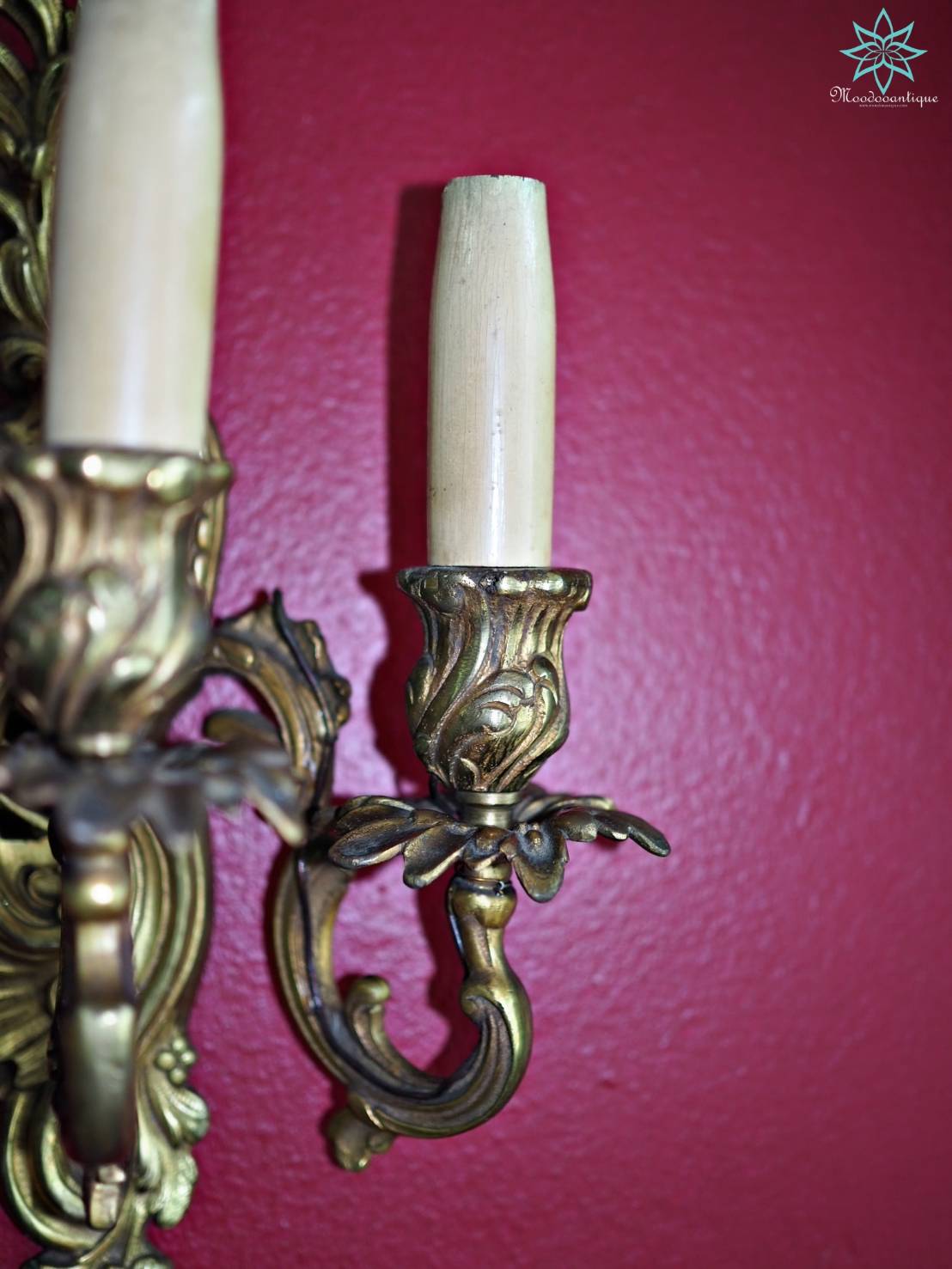 B 6015 A PAIR OF FRENCH ORMOLU THREE-BRANCH WALL -LIGHTS