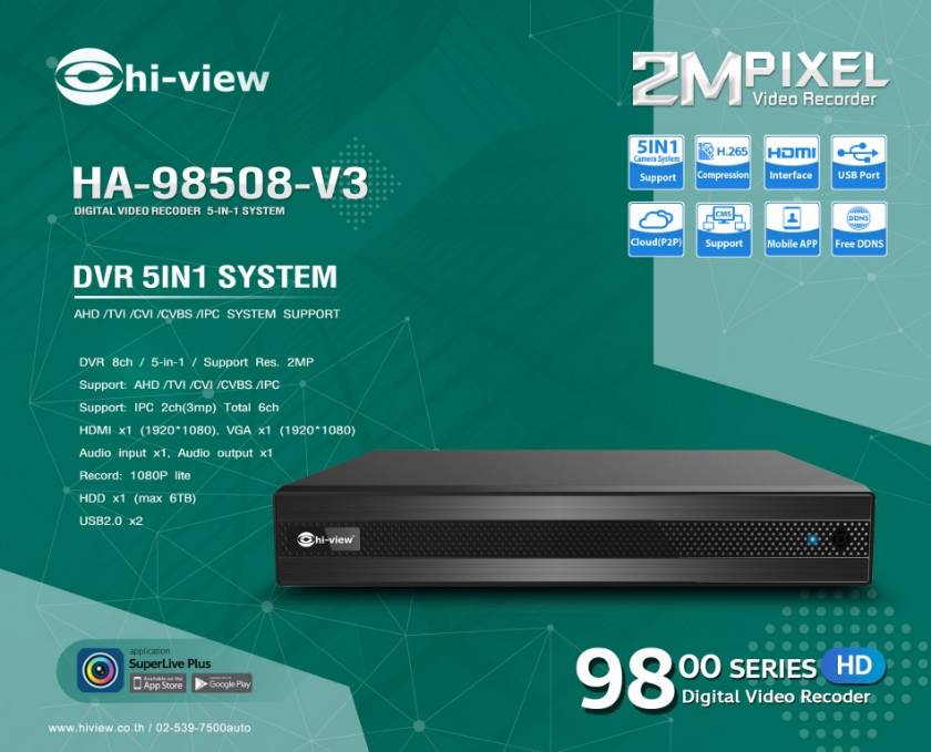 ชุดกล้อง Hiview 2MP Night Color สี+ไมค์ 8 ตัว (พร้อมติดตั้ง) ราคาโปรโมชั่น!!!!