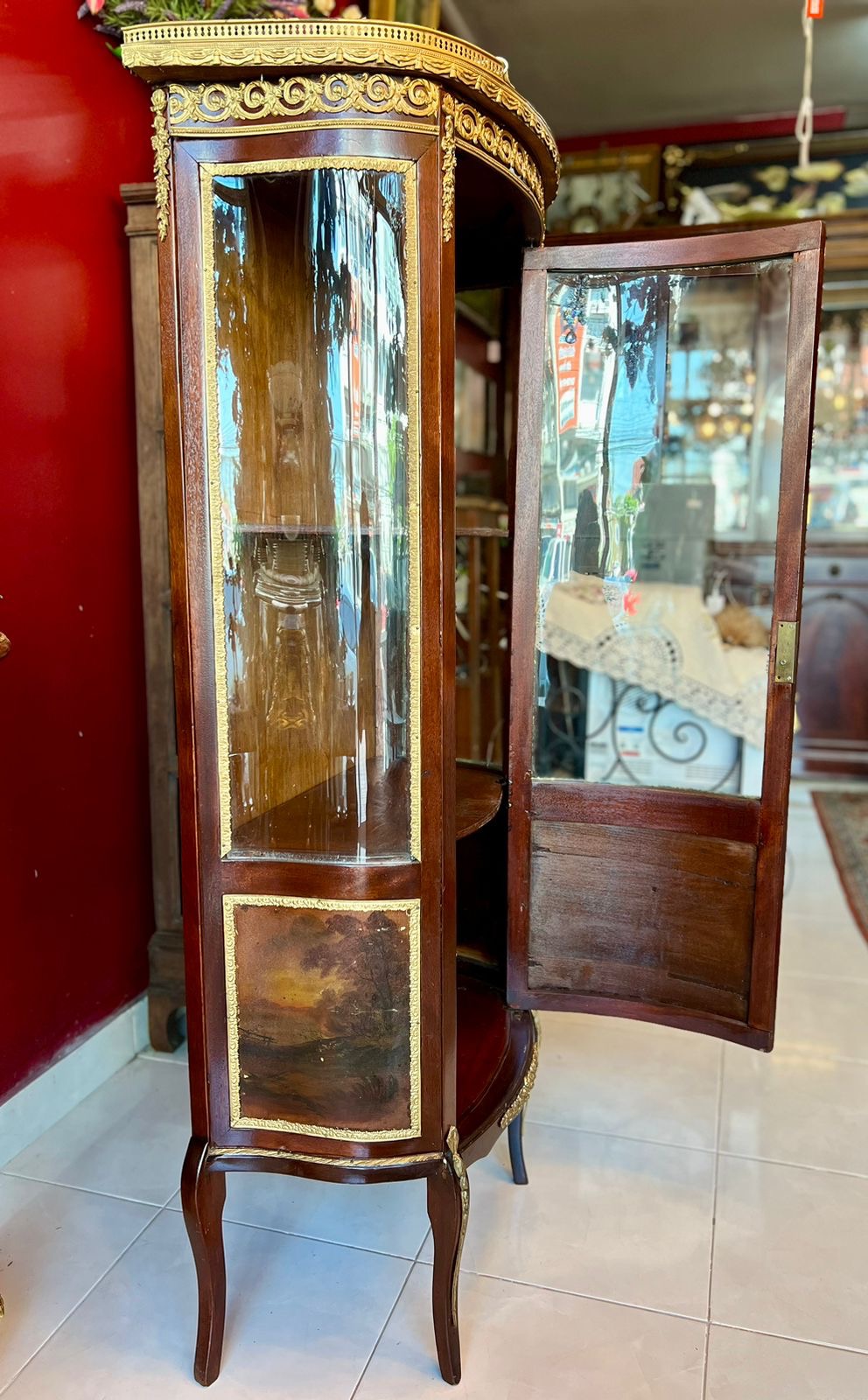 ตู้โชว์ Antique French Vernis Martin Cabinet ORIGINAL