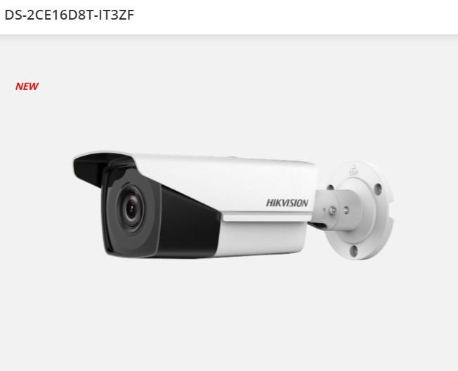 2 MP Ultra Low Light Motorized Varifocal Bullet Camera Hikvsion DS-2CE16D8T-IT3ZF