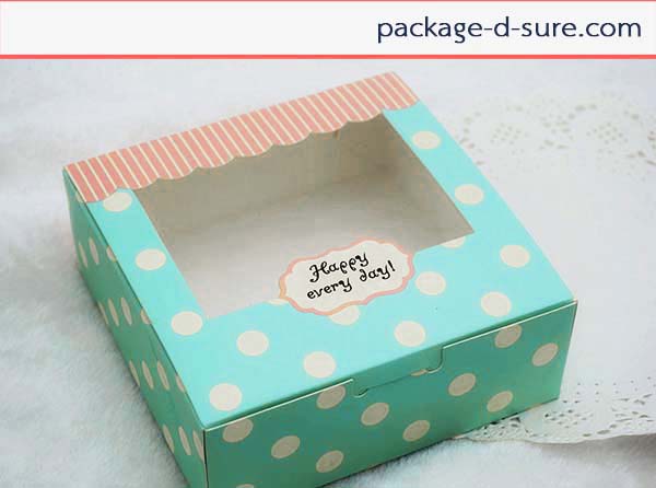 โปรโมชั่น//กล่องสี่จัตุรัส บนฉลุใส 13.5x13.5x5 สีเขียวอมฟ้าอ่อน จุดขาว สำเนา