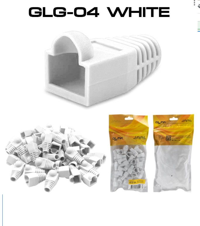 Jack Boot CAT5 'Glink' (50pcs/pack) White GLG-04 WHITE