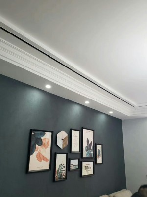 ชุดรูปกรอบลอย Nature (Pink Green)+นาฬิกา ภาพกรอบลอยมีขอบ(สีดำ) 7 ชิ้น + นาฬิกา พร้อมวัสดุติดตั้ง