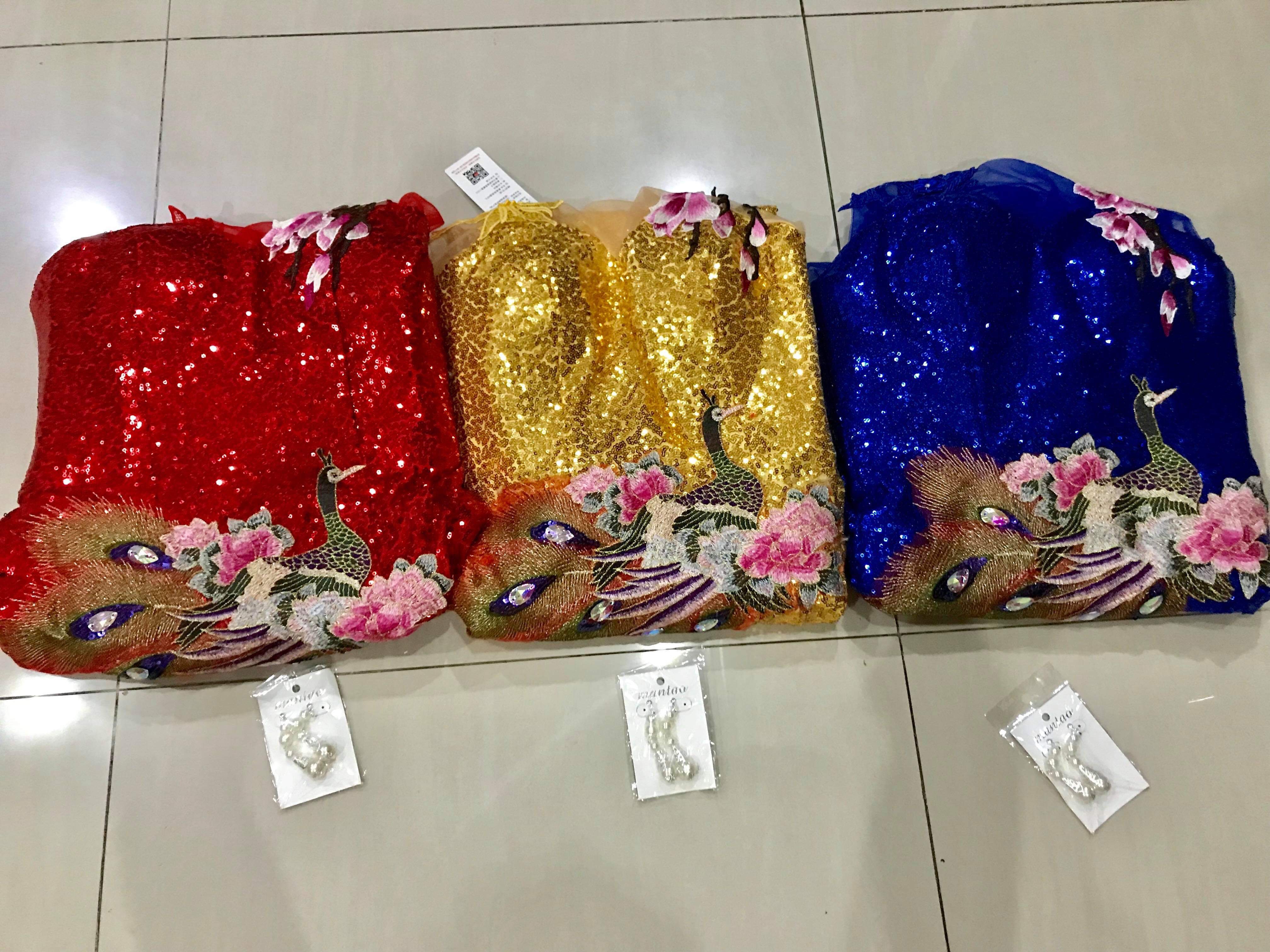 กี่เพ้ายาวสีน้ำเงิน รหัส S. 166 สินค้าพร้อมส่ง