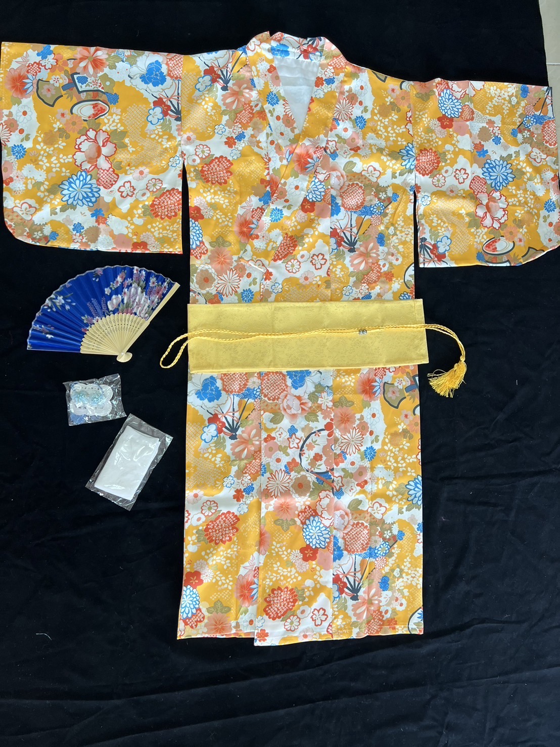 #กิโมโน สีเหลือง พร้อมส่ง