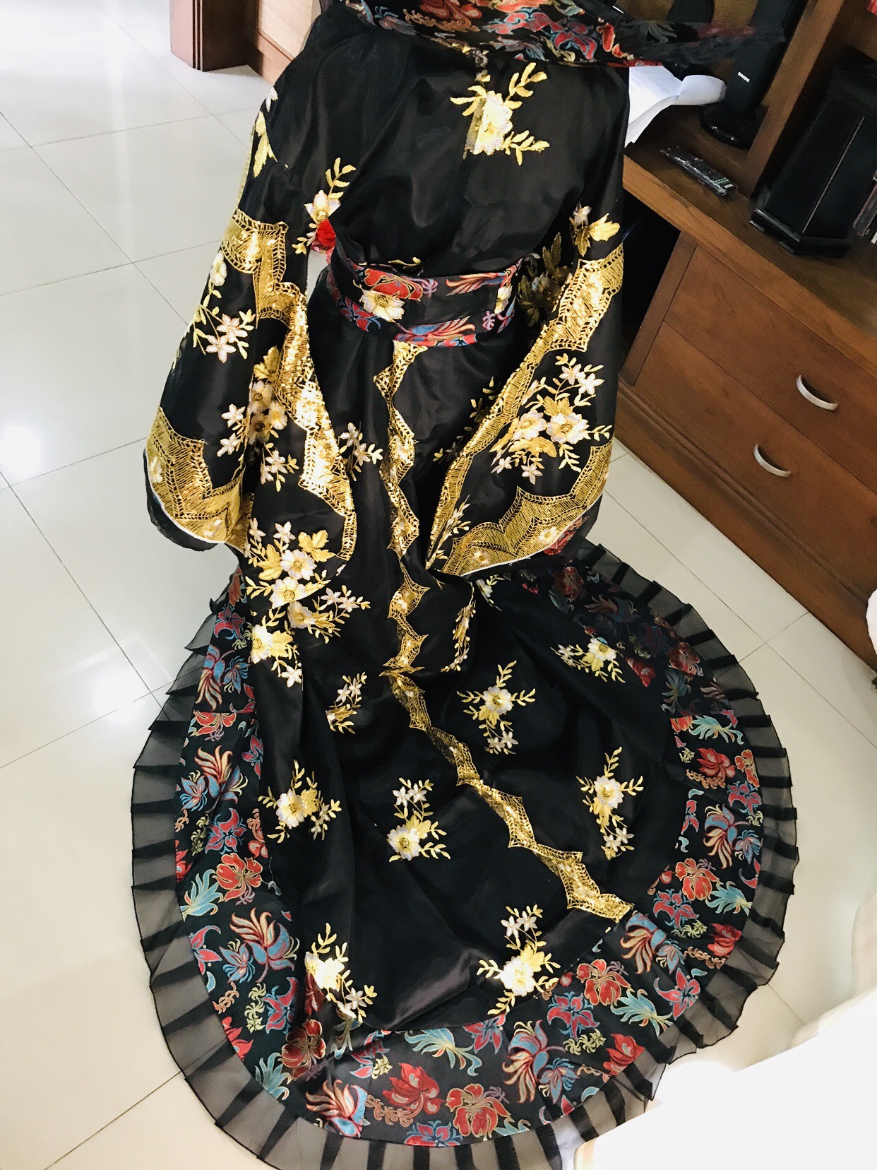 ชุดราชินีถัง สีดำ รหัส RPN 274 สินค้าพร้อมส่ง