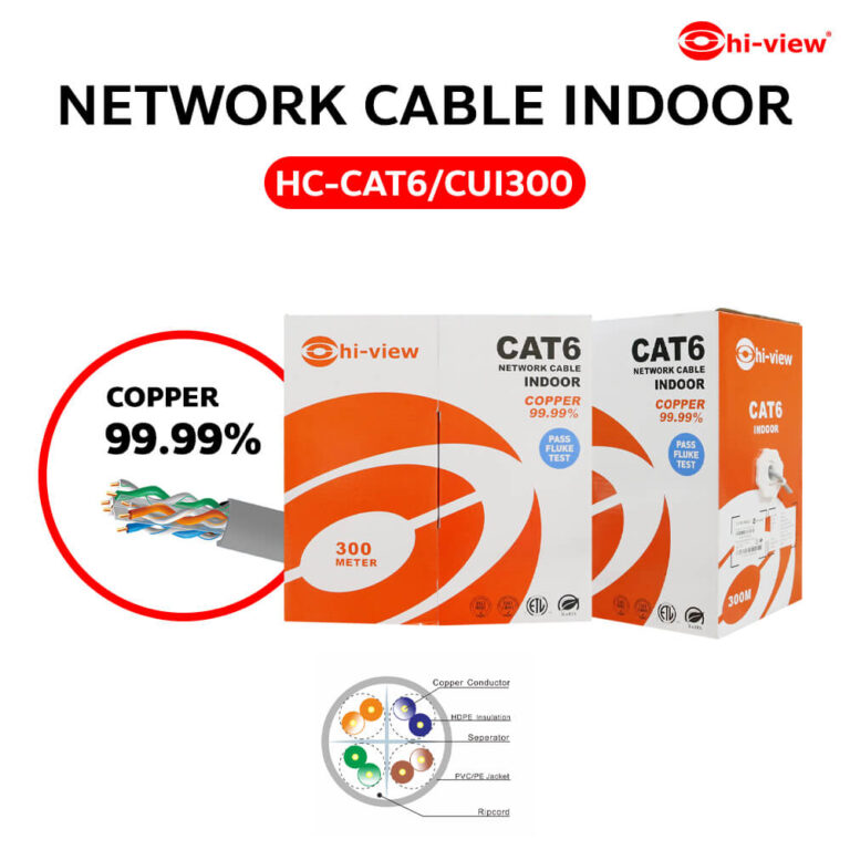 HG-CAT6/CUI300 (Indoor) สายแลนด์ CAT6 ภายใน Hiview 300 เมตร