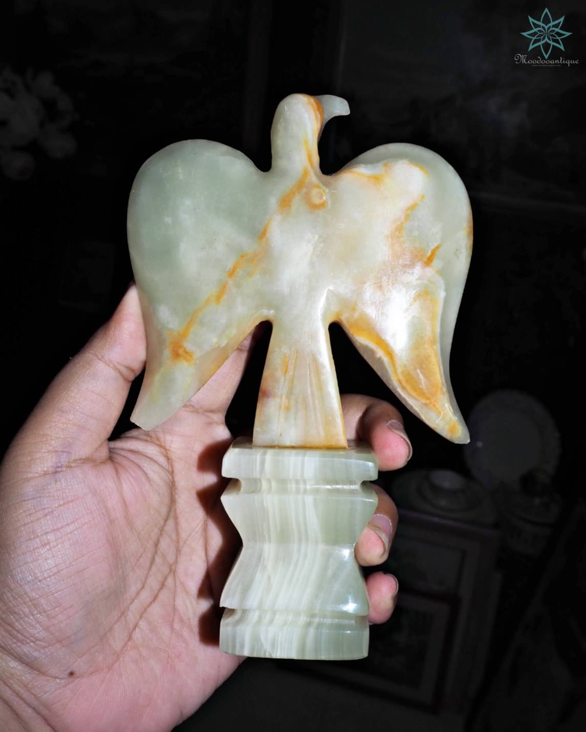 หินอ่อนแกะสลักนกพิราบ&ม้า