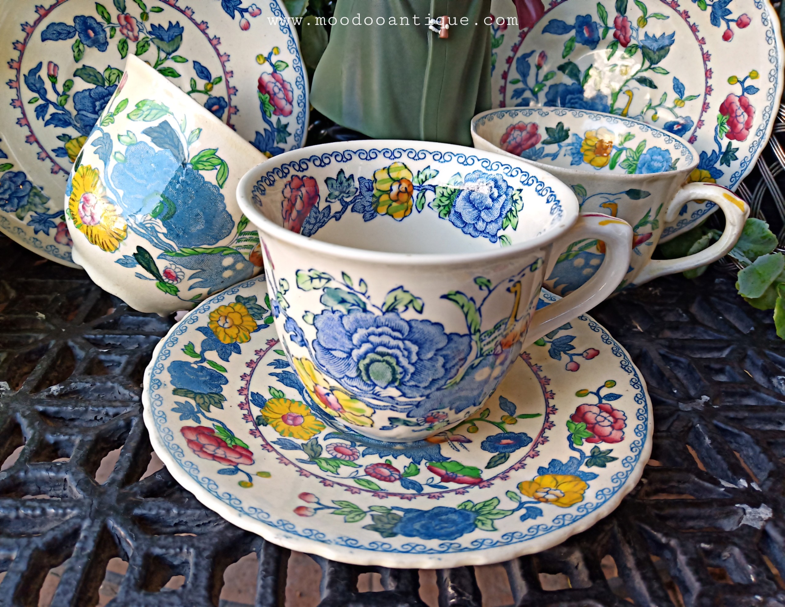 Vintage Mason's Patent Ironstone 'Regency' England Permanent Detergent Proof Decoration