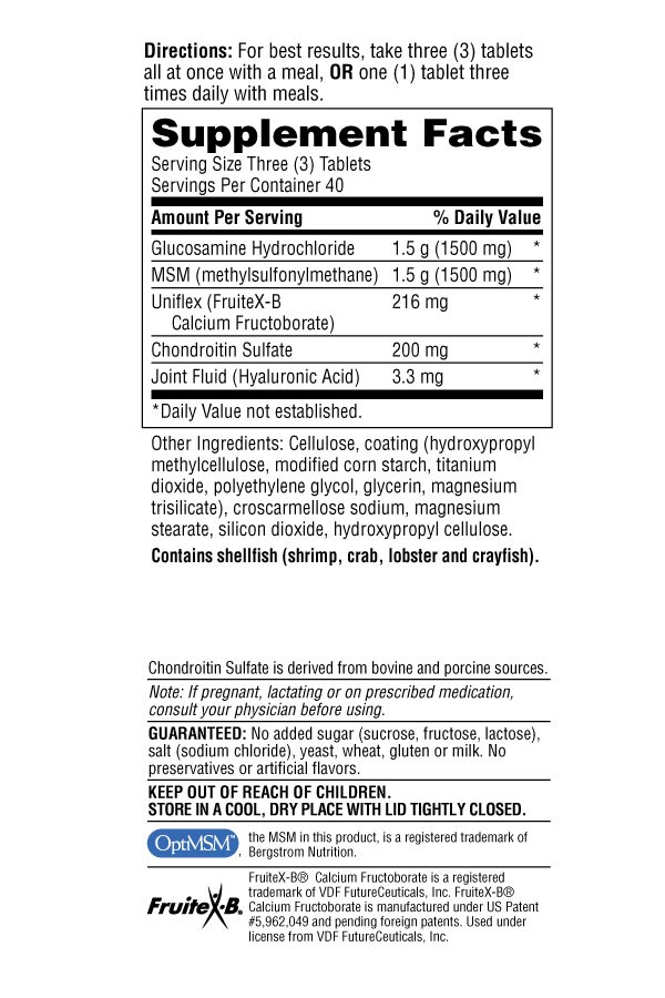 Schiff Move Free Advanced Plus 1500mg MSM ฉลากเขียว 120 เม็ด หมดอายุ 01/2028