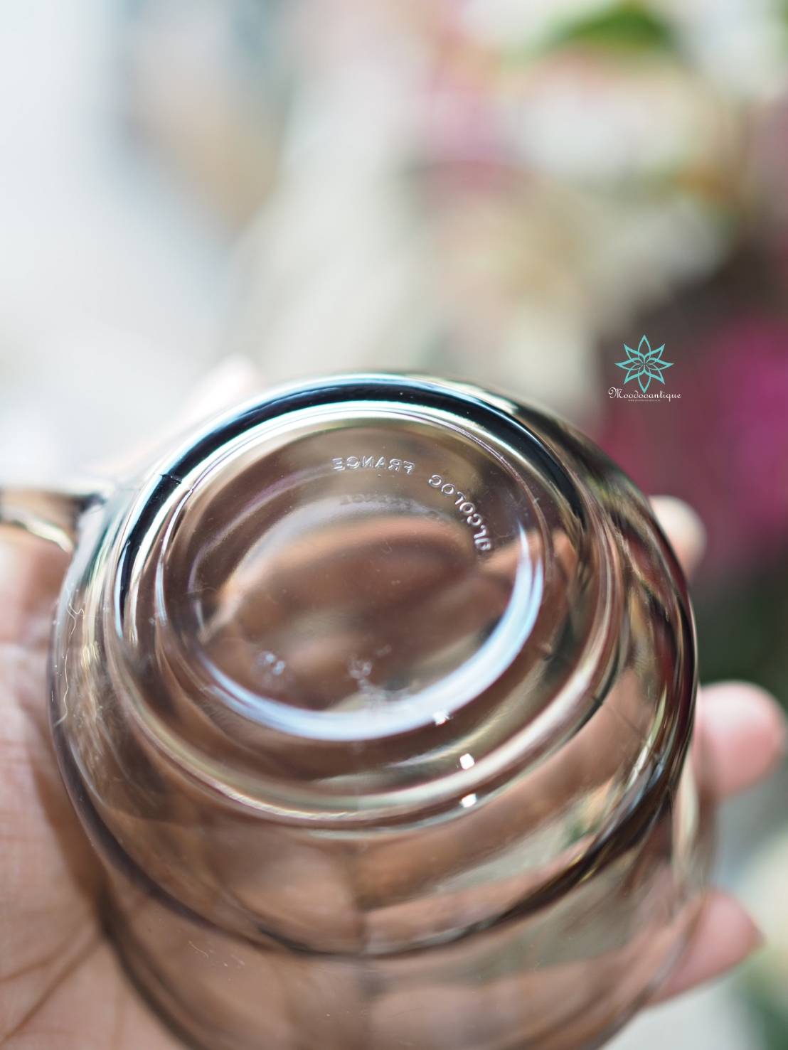 ชุดจาน + ชุดกาแฟ แบรนด์ Vintage Arcoroc France สีควันบุหรี่