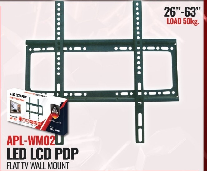 ขาแขวนทีวี Apollo รุ่น APL-WM02 รองรับทีวีขนาด 26"-63" น้ำหนัก 50 กิโลกรัม