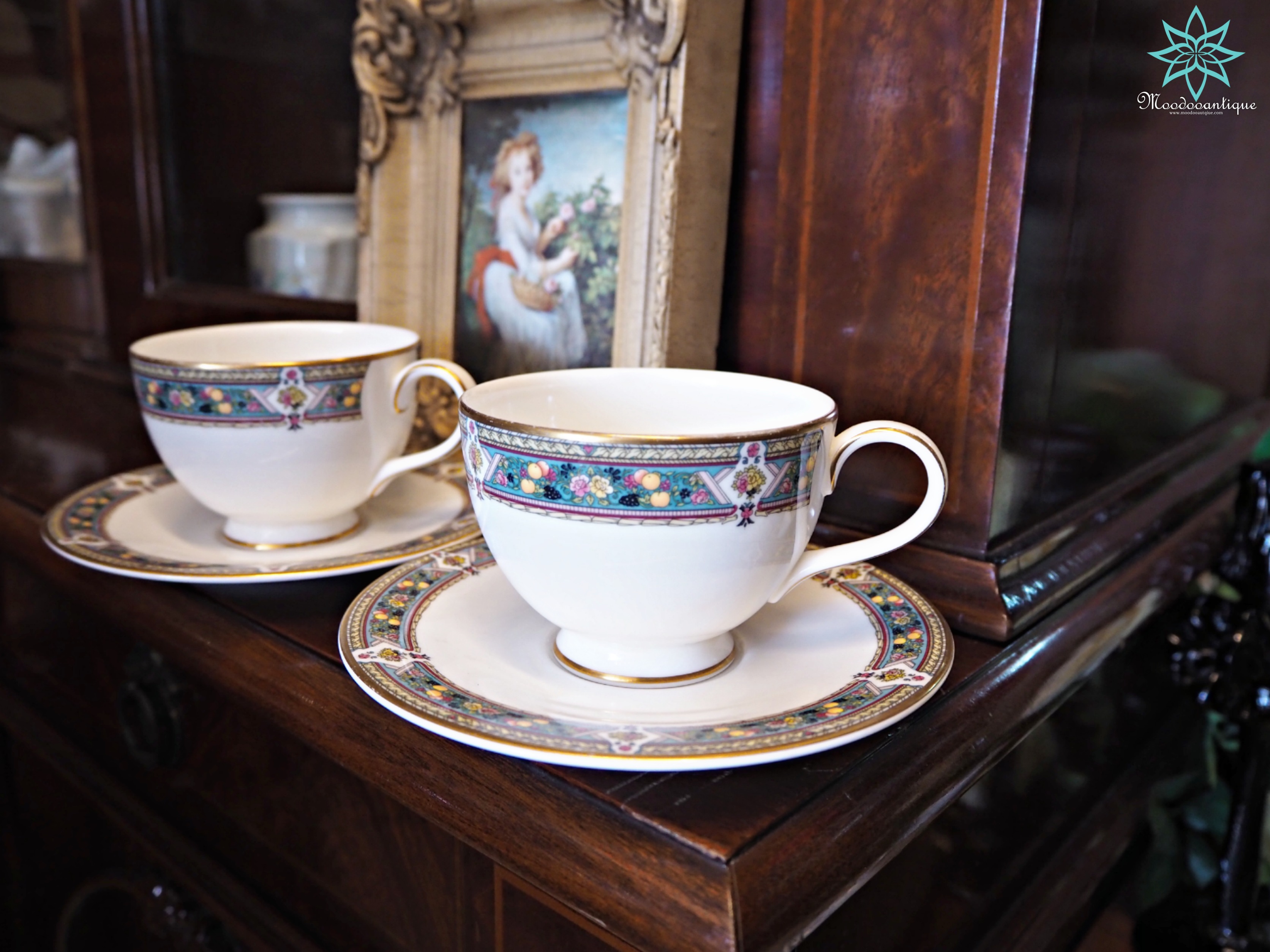 แก้ว พร้อมจานรอง แบรนด์ Royal Doulton Prestbury