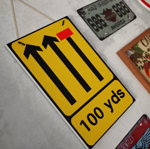 ชุดกรอบรูปติดผนัง Route66 กรอบรูป 9 ชิ้น+งานป้ายตกแต่ง+นาฬิกา พร้อมภาพตามแบบและวัสดุติดตั้ง