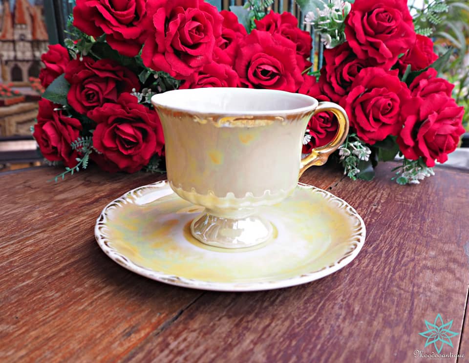 ชุดกาแฟ Fine china สีเงิน สีทอง