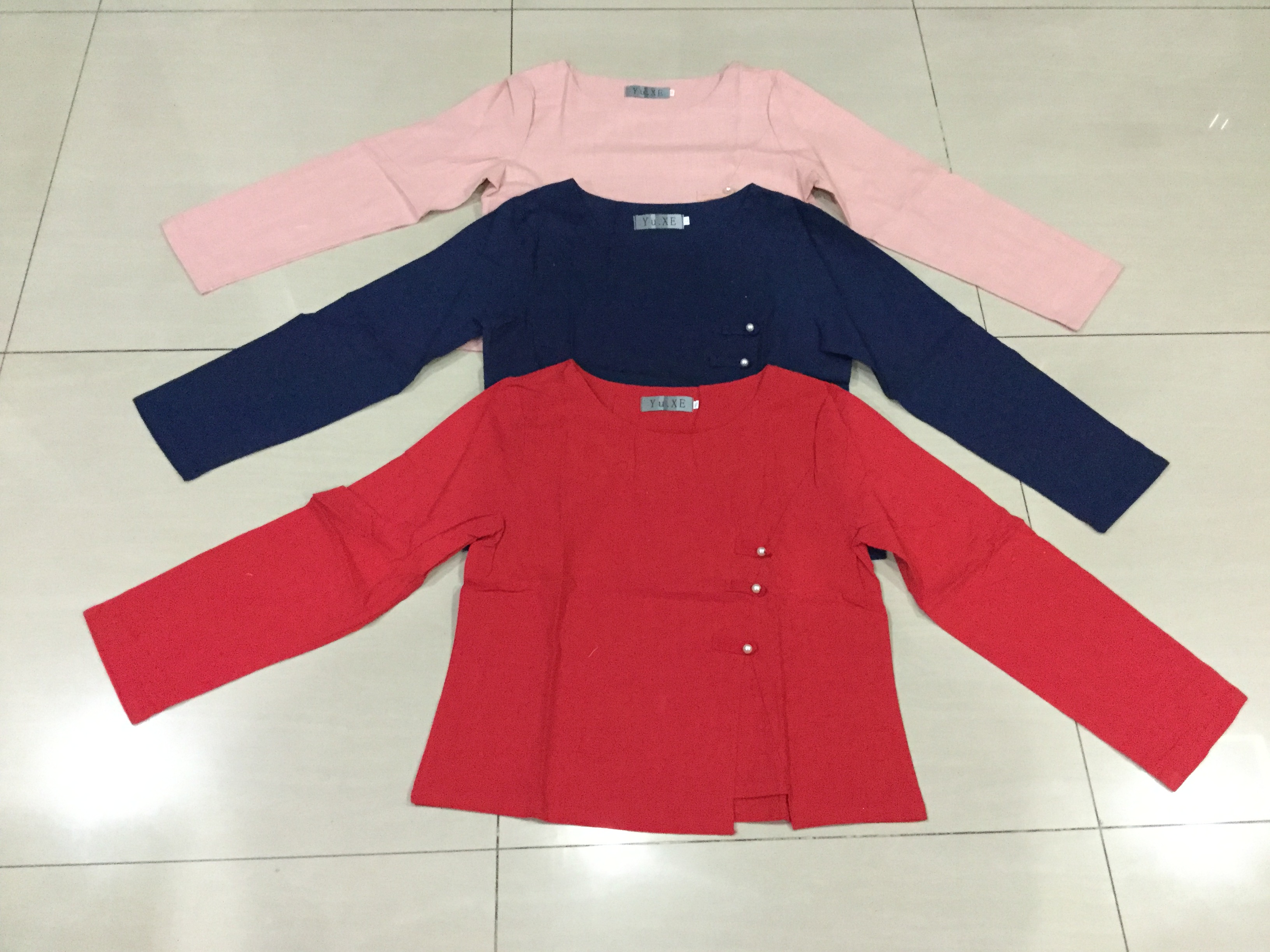 เสื้อผ้าฝ้าย เนื้อดี ใส่สบาย รหัส SY 48 สีชมพู