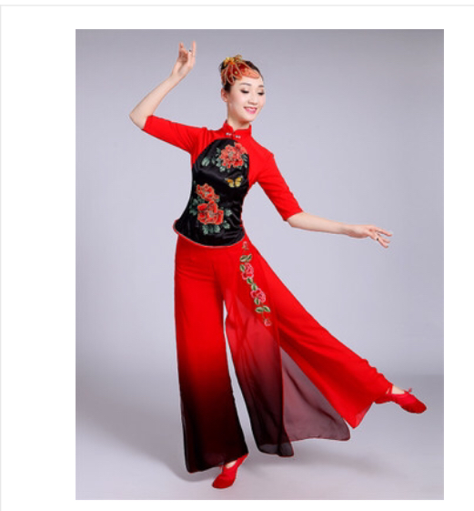 ชุดเต้น สีแดง ดำ ผ้ายืด รหัส BA 84 ,สินค้าพร้อมส่ง