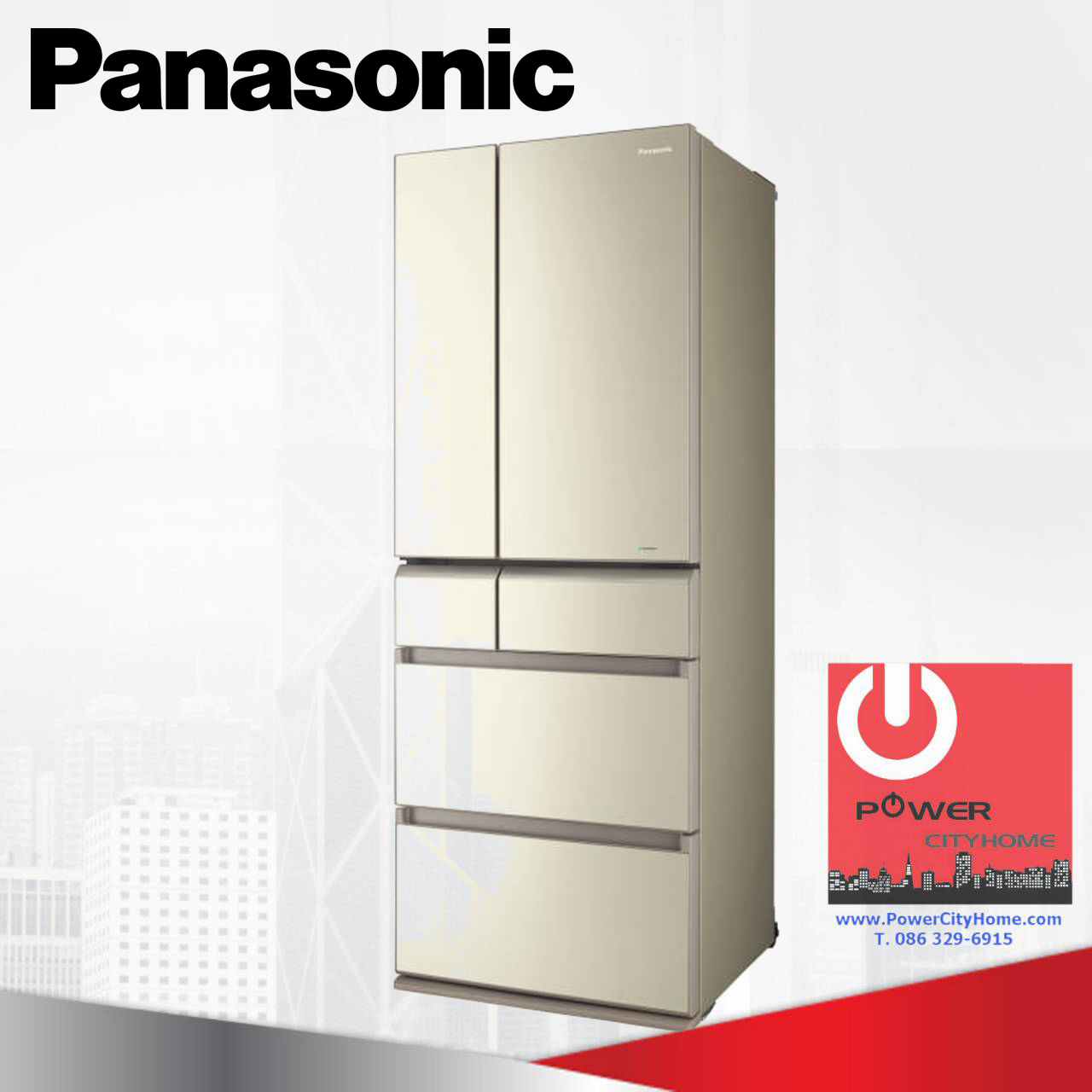 ตู้เย็น Panasonic 17.7 คิว Inverter 6 ประตู รุ่น NR-F510GT-N