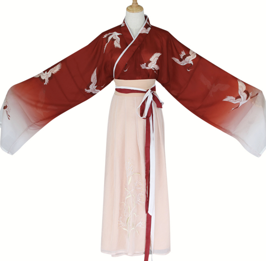 ชุดHUNFU รหัส TYD 54 สีไวท์แดง