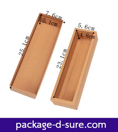 กล่องคราฟทรงยาว ครอบบน แยก 2 ชิ้น 5.6x23x4.8