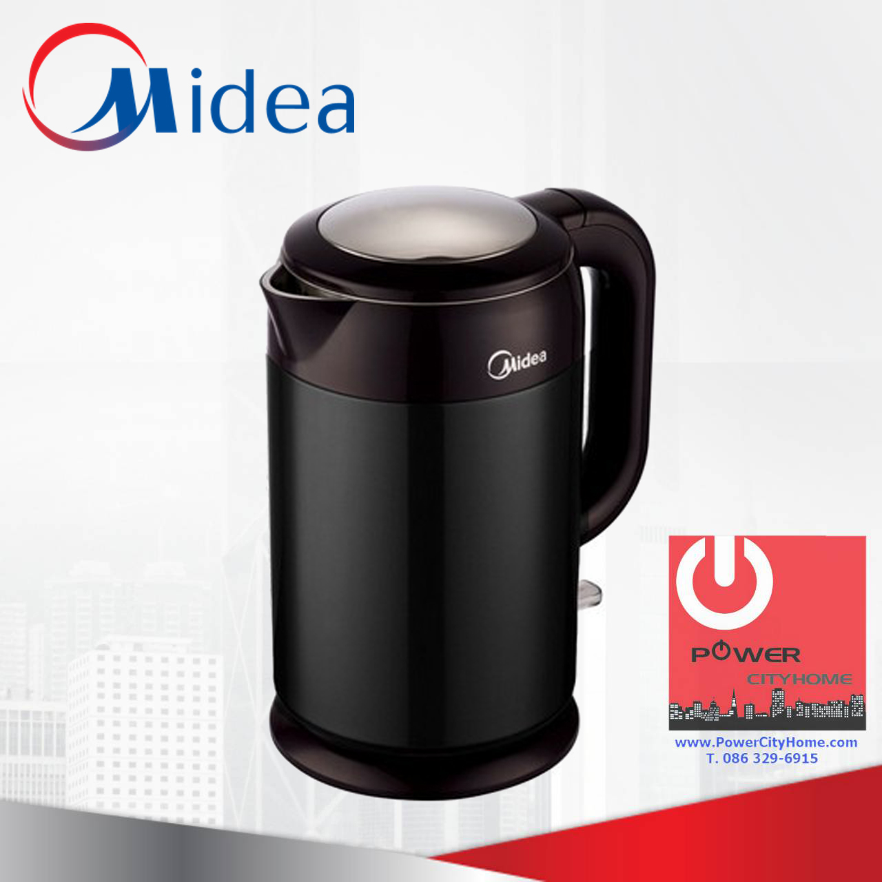 กาต้มน้ำไฟฟ้า Midea 1.7 ลิตร รุ่น MK-H317E2B