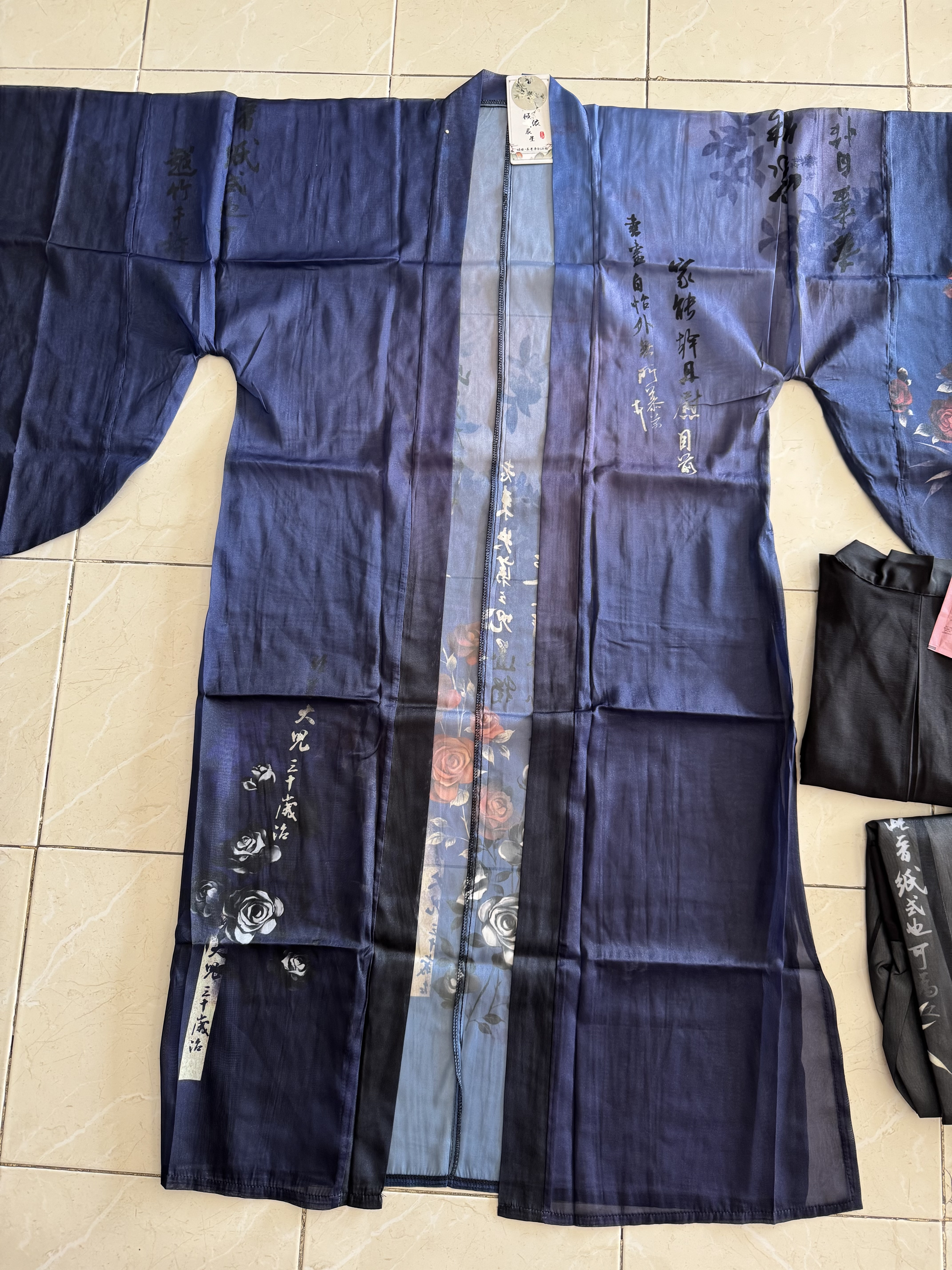 ชุดฮั่นสีน้ำเงิน+ดำ