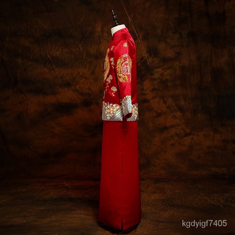 ชุดเจ้าบ่าว สีแดงลายปัก รหัส CD150