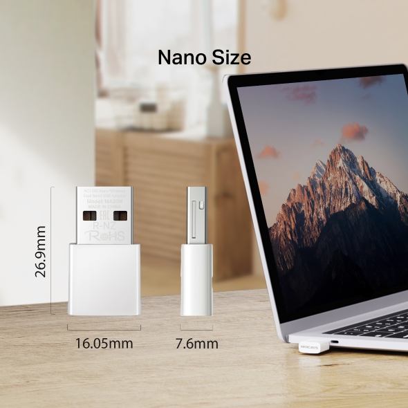 MA30N USB อะแดปเตอร์ไวเลสดูอัลแบนด์ AC1300 นาโน รับประกันสินค้า 3 ปี