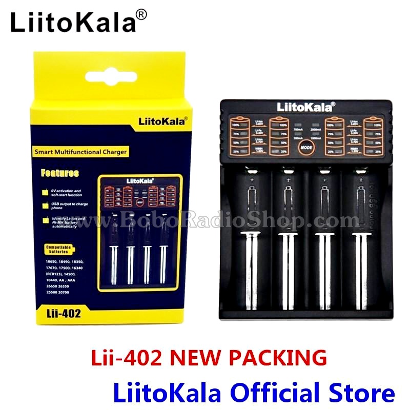 Liitokala Lii-402 ที่ชาร์จถ่านแบบ 4 ช่อง