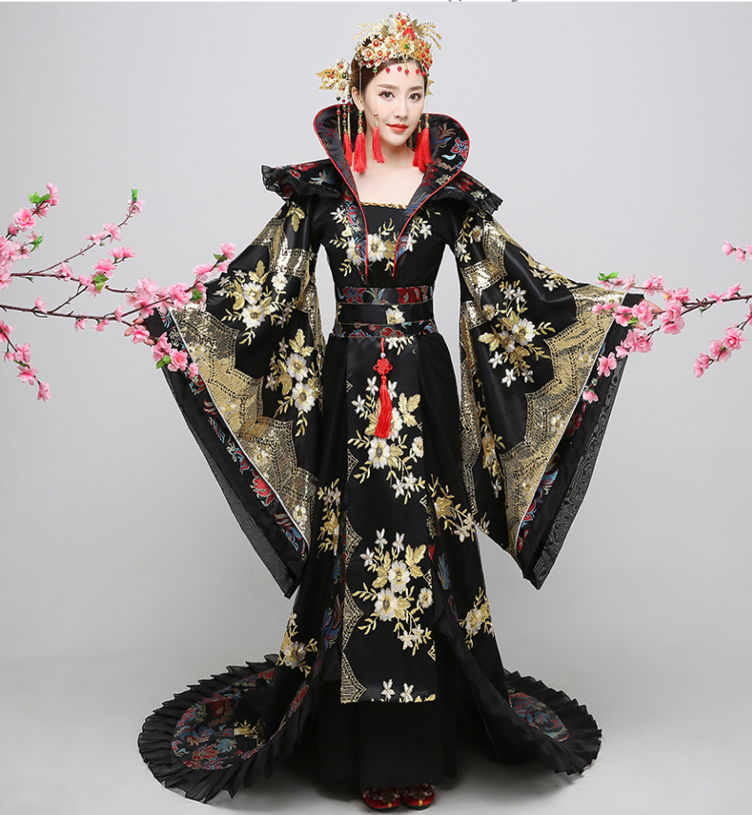 ชุดราชินีถัง สีดำ รหัส RPN 274 สินค้าพร้อมส่ง