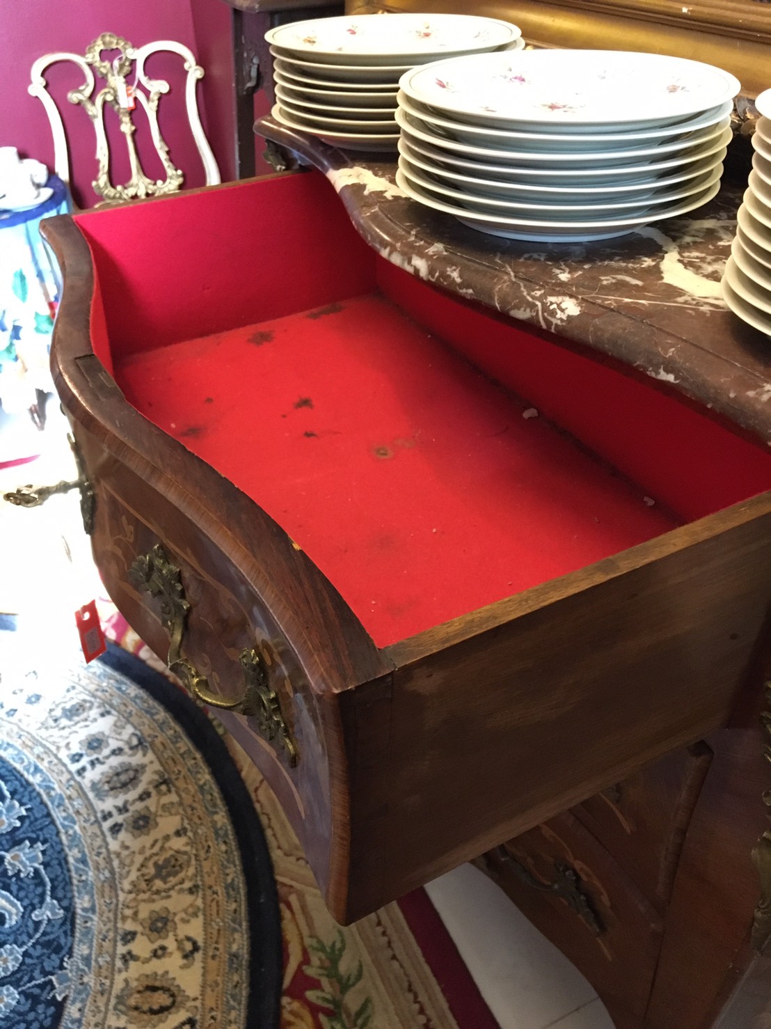 โต๊ะท๊อปหินอ่อนงานฝรั่งเศส