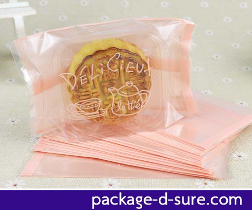 ถุงซีลกลางขยายข้าง ไซส์กลาง 7.5x13.5+2.5 Delicieuf ชมพูอ่อน แพ็ค 100 ใบ