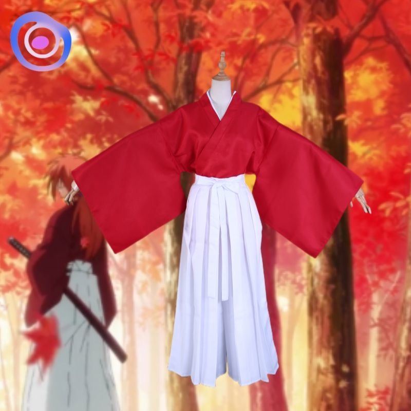 ชุด คอสเพลย์ Rurouni Kenshin เสื้อแดง + กางเกงขาว