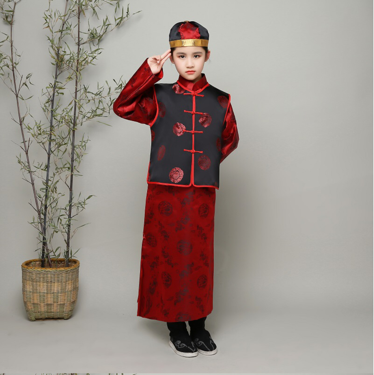 ชุดองค์ชายราชวงค์ชิงสีแดง รหัส PR 73