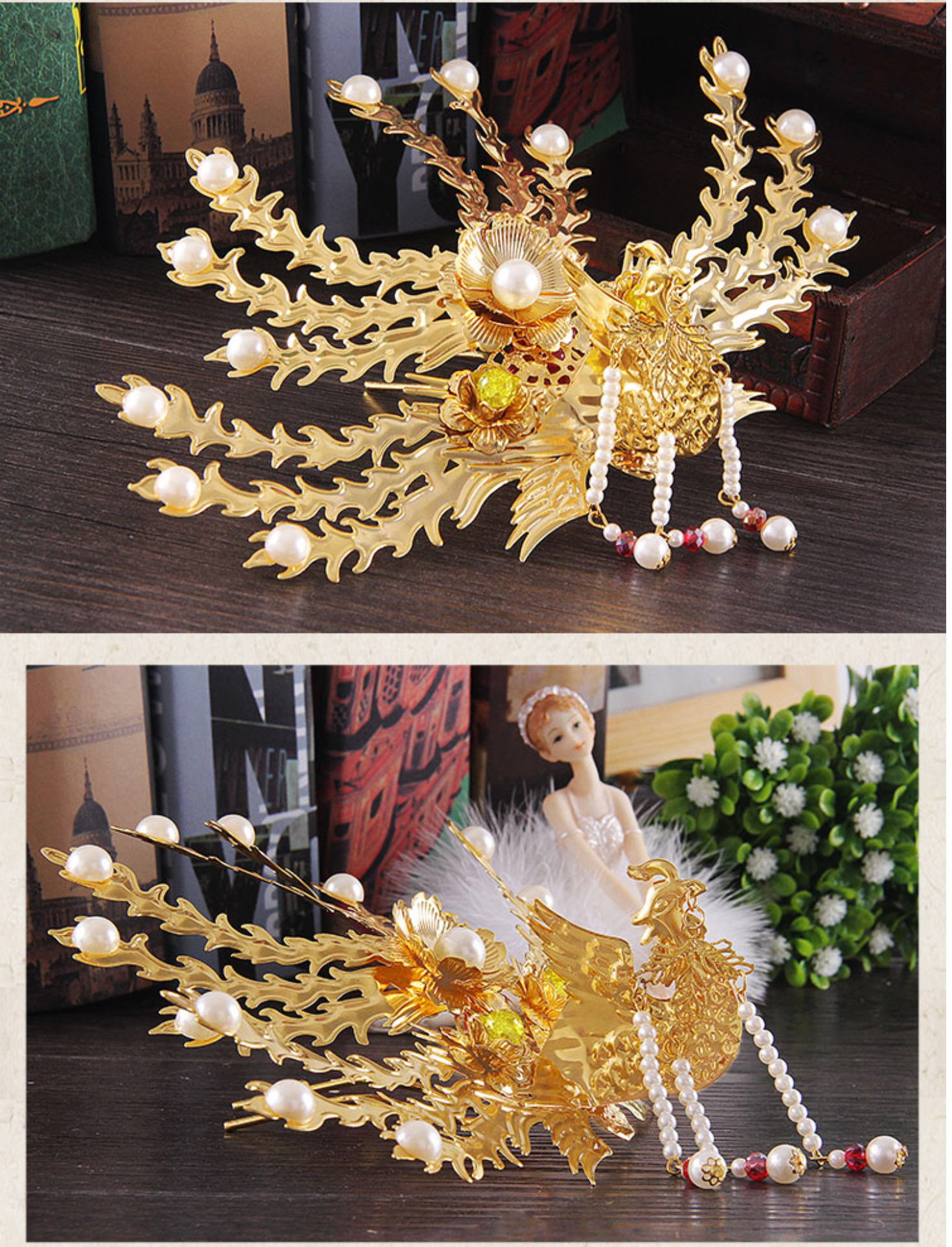 ประดับผม มุขสีขาว รหัส #16