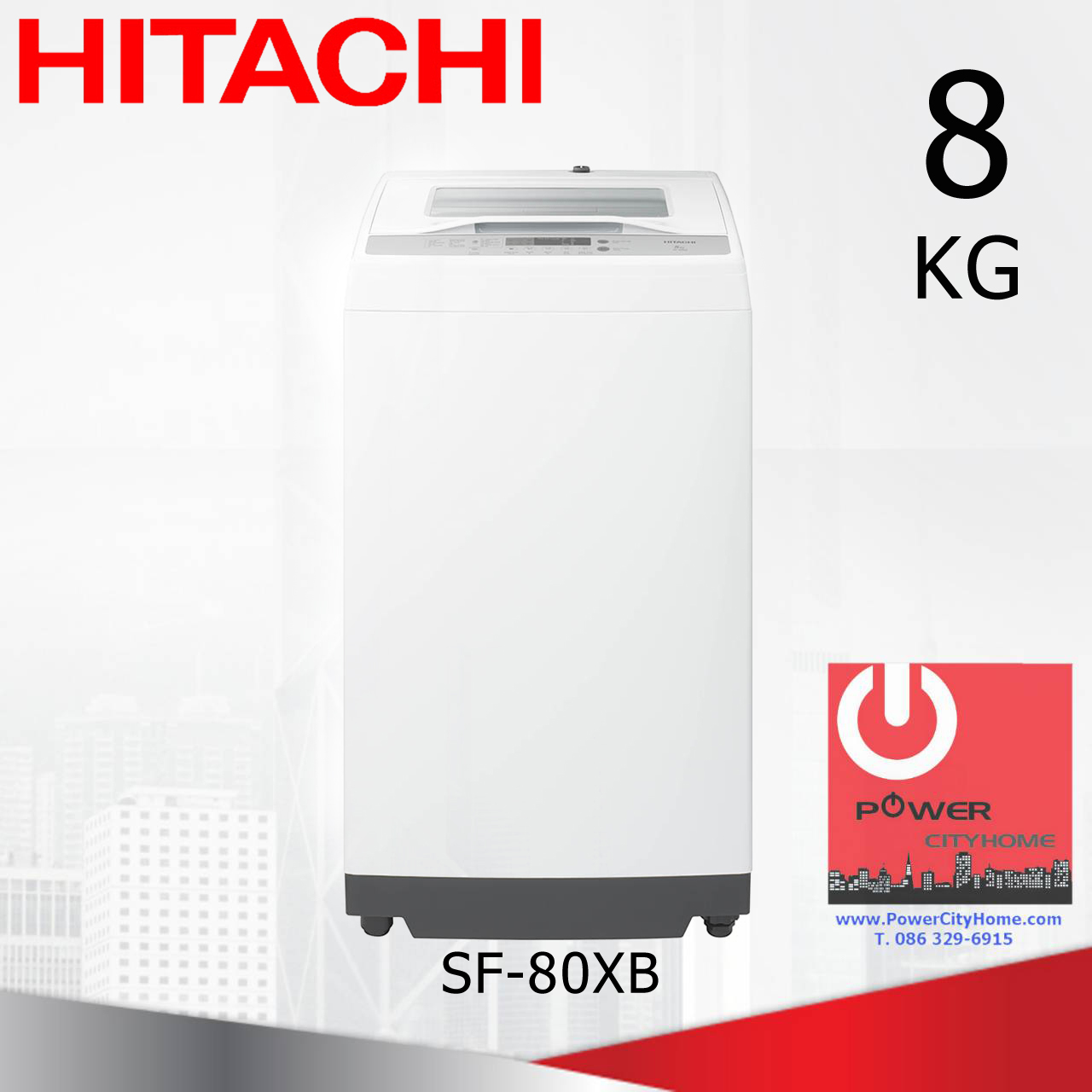 เครื่องซักผ้า Hitachi 1 ถัง 8 กก. รุ่น SF-80XB
