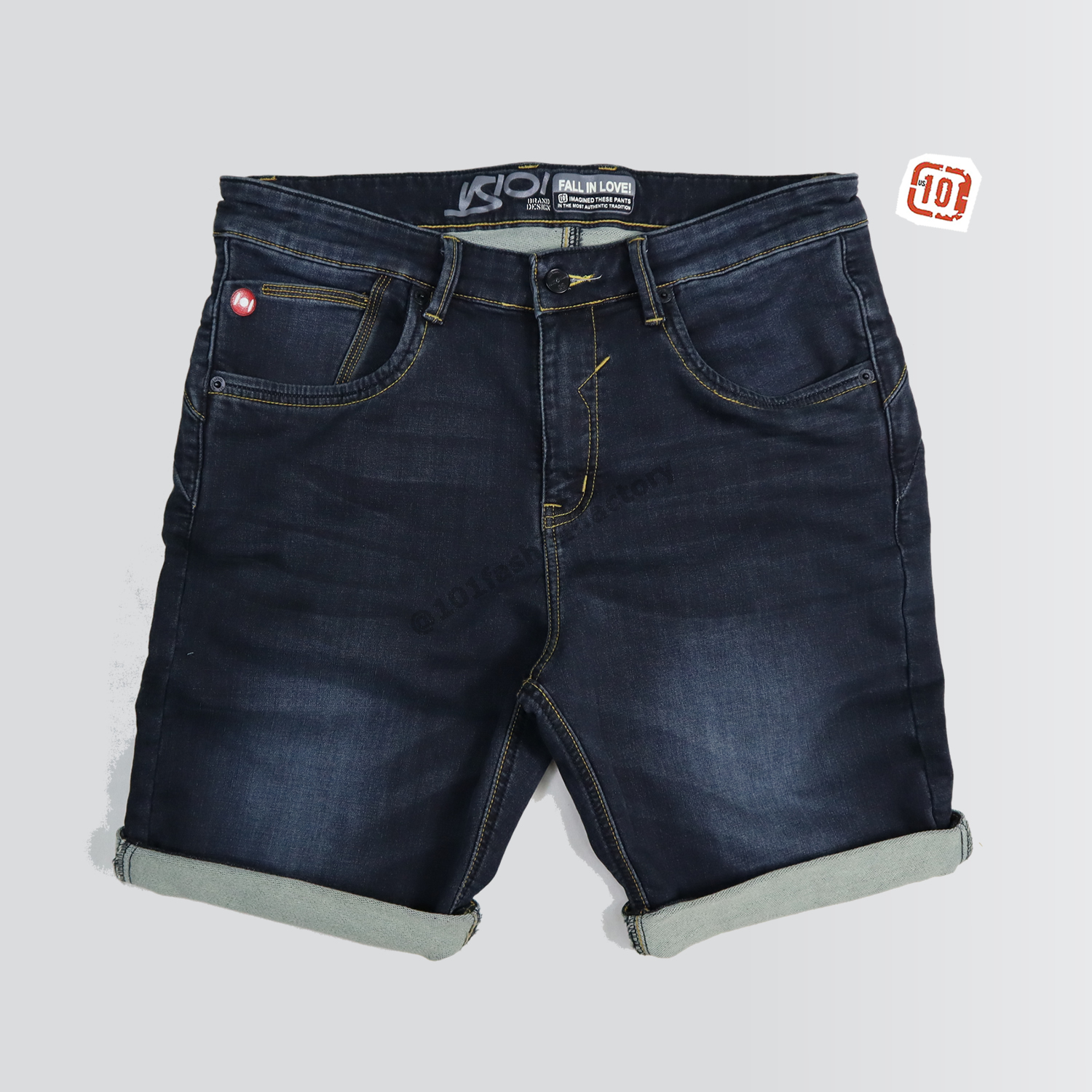 กางเกงยีนส์ขาสั้น US652/1 ยีนส์ผ้ายืดแฟชั่น ใส่สบาย สีเข้ม |US101