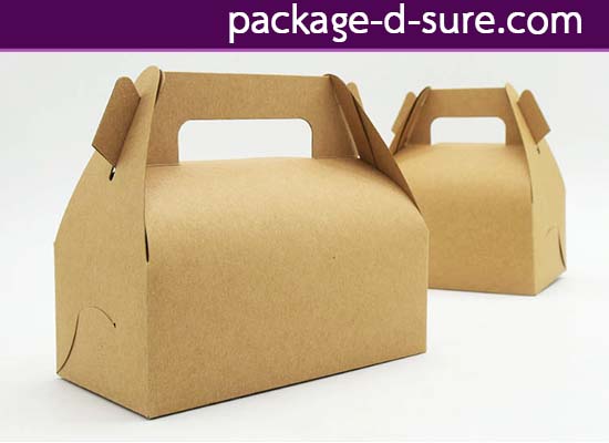 โปรโมชั่น//กล่องหูหิ้ว ไซส์กลาง 15.6x8x6 กระดาษคราฟ