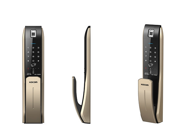 กลอนประตูดิจิตอล KOCOM รุ่น KDL-7190SPK(เงิน,ทอง)ด้ามจับ Push Pull รหัส การ์ด กุญแจ นิ้วมือ (หมายเหตุ Remote และ Application เป็น Option เสริม สามารถซื้อเพิ่มได้)