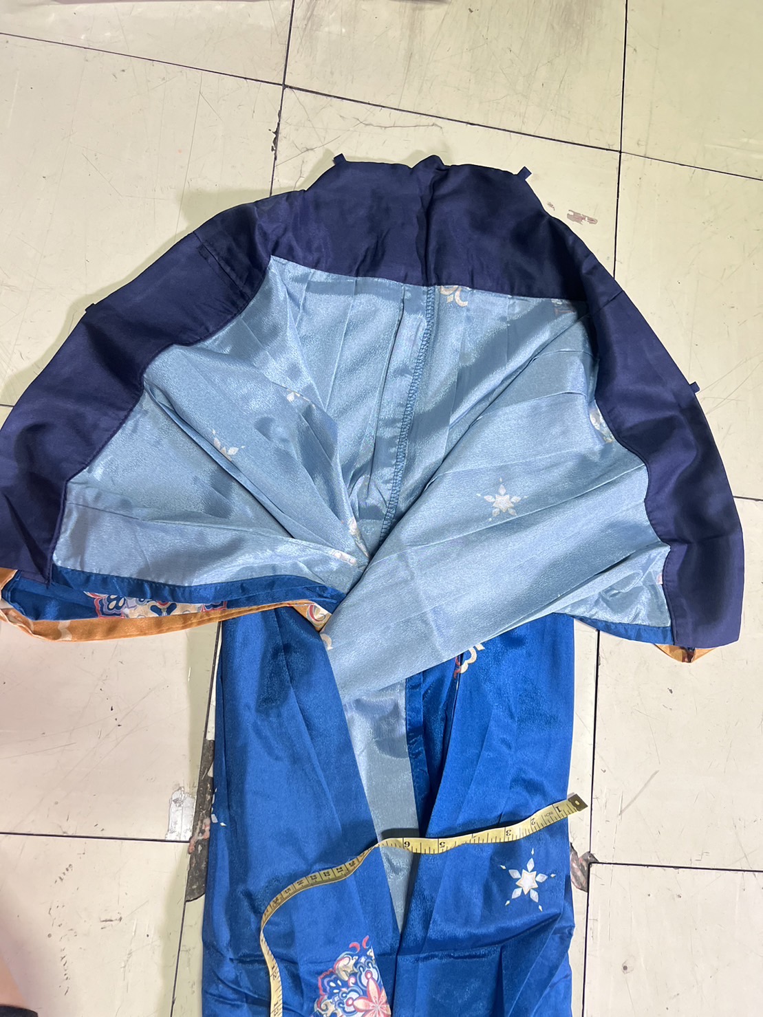 ชุดจีนฮั่นหญิง สีเหลืองน้ำเงิน รหัส VL 99