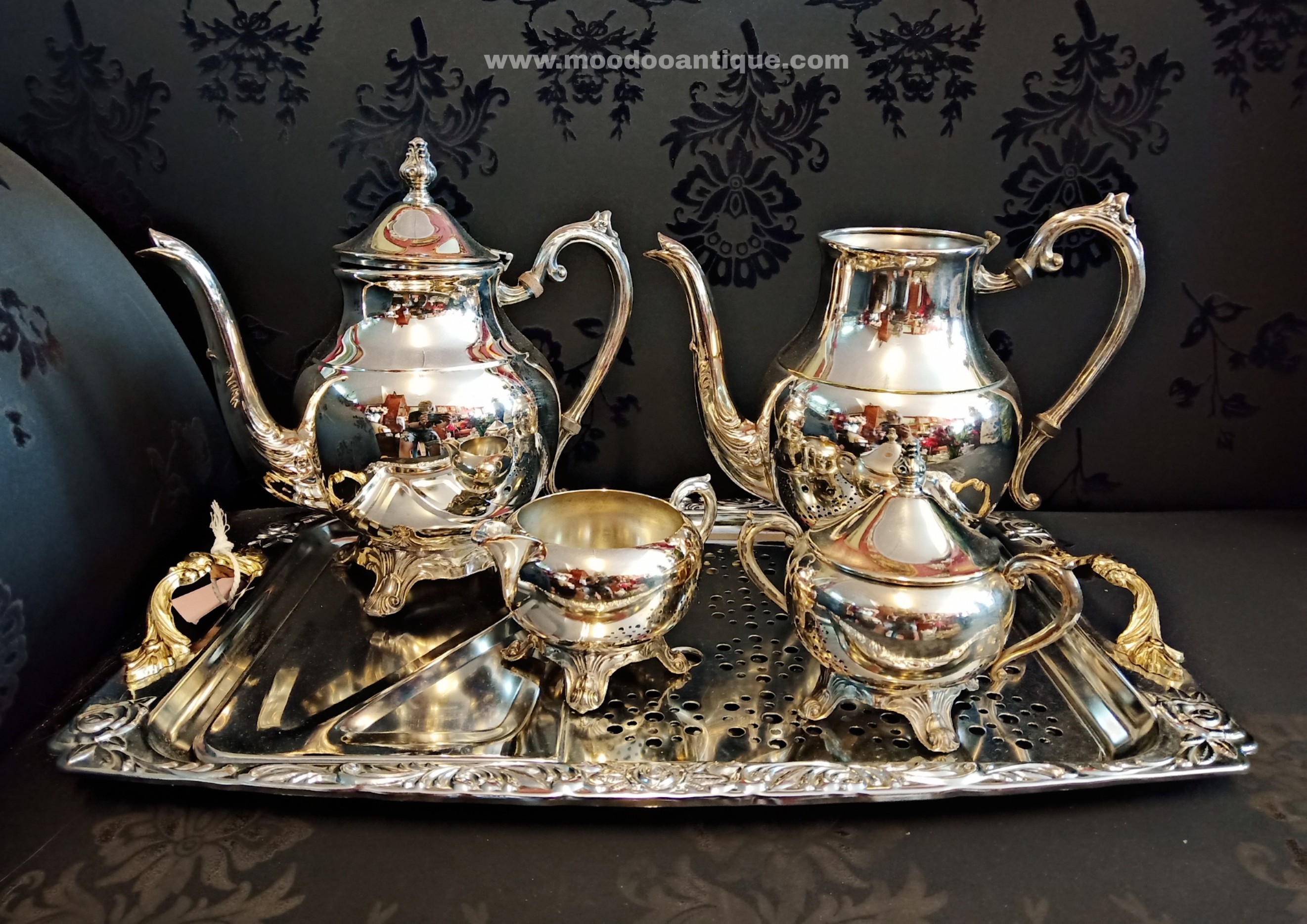 ชุดเครื่องเงิน สำหรับเสริฟน้ำชา FB Rogers Silver Co