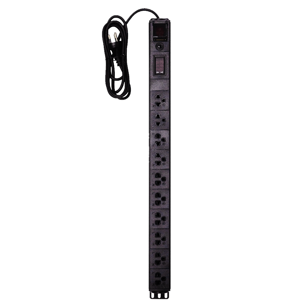 GPDU-12 Black/Blue รางปลั๊กไฟ 10ช่อง Digital Meter Glink